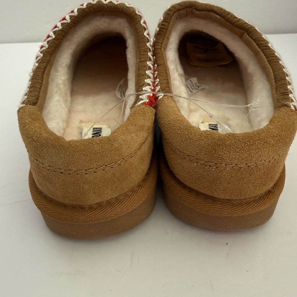 Cozy Keto Tan Genuine Suede Camel Slippers Slipper Clog Shoes for Women - Picture 6 of 9